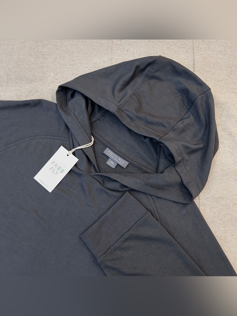 Free Fly Bamboo Fleece Hoodie Men’s XXL Ultra Light Breathable UPF Gorp Gray NEW